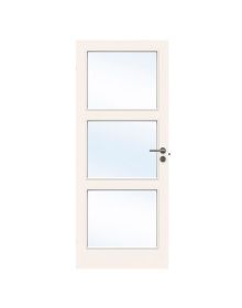 Swedoor Celledør Easy GW3 m. 3 glasfelter 40x2040 mm - Hvid