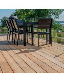 28x120 mm Brunimprægnerede Terrassebrædder 420 cm