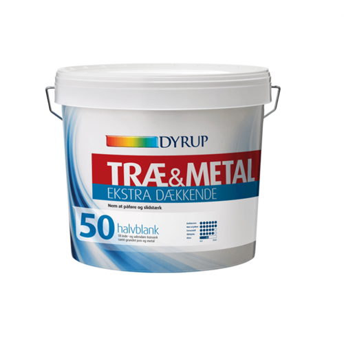 Dyrup træ og metal 50 hvid ekstra dækk. (0,38 L, 0,75 L, 2,25 L) - Wood ...