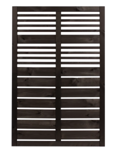 Læhegn, 120 x 180 cm, sort grundmalet, NORDIC FENCE, LINEAR