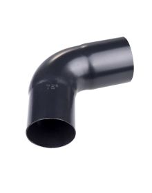 Plastmo Bøjning 90 mm 75° sort