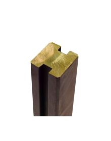 Plus Omlimet Profilstolpe m/2 spor Sort RAL 9005 - 9x9x188 cm