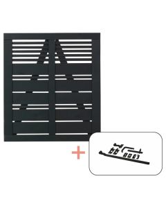 Plus Silence Enkeltlåge - 100×110 cm - sort - inkl. sort beslag