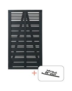 Plus Silence Enkeltlåge - 100×170 cm - sort - inkl. sort beslag