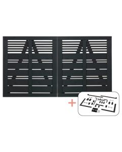 Plus Silence Dobbeltlåge - 200×110 cm - sort - inkl. sort beslag