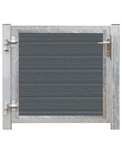 Plus Artura komposit Enkeltlåge 115×95 cm venstrehængt m/stolper til nedstøbning - Skifergrå