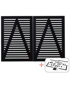 Plus Tokyo Dobbeltlåge - 200×140 cm - sort - inkl. sort beslag