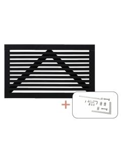 Plus Tokyo Enkeltlåge - 150×90 cm - sort - inkl. beslag