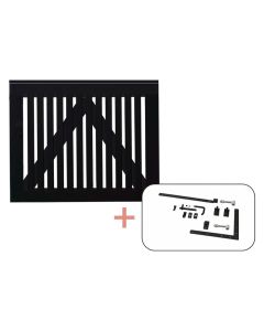 Plus Sendai Enkeltlåge - 100×80 cm - sort - inkl. sort beslag