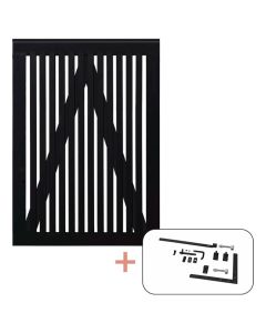 Plus Sendai Enkeltlåge - 100×140 cm - sort - inkl. sort beslag