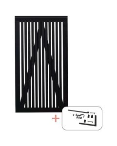 Plus Sendai Enkeltlåge - 100×180 cm - sort - inkl. sort beslag