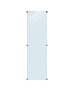 Plus Hærdet Glashegn - klart - 55,4×176 cm