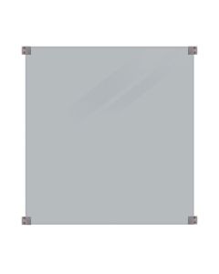 Plus Hærdet Glashegn - 90×91 cm - klart - m/galv. beslag
