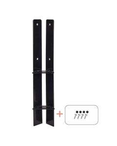 Plus Hjørne Stolpefod 60 cm - 9×9 cm stolper - til nedstøbning - m/skruer