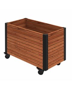 Cubic Living plantekasse m/hjul - ThermoWood® - 87×47×65,5 cm