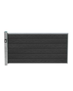 Wimex Hegnsfag Fur Classic T90 V-profil Koksgrå med lys 900 x 1893 mm