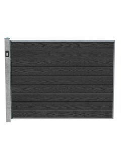 Wimex Hegnsfag Fur Classic T140 V-profil Koksgrå med lys 1400 x 1893 mm