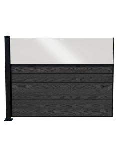 Wimex Hegnsfag med glas Fur Classic T140 V-profilkoksgrå  1400 x 1895 mm