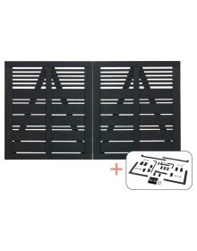 Plus Silence Dobbeltlåge - 200×110 cm - sort - inkl. sort beslag