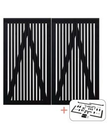 Plus Sendai Dobbeltlåge - 200×180 cm - sort - inkl. sort beslag