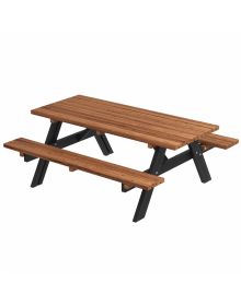 Bord/bænkesæt - 177 cm - ThermoWood®/sort