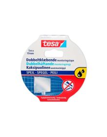 Tesa Spejltape Dobbletklæbende 5 m x19 mm, hvid