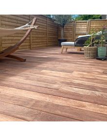 Jatoba Terrassebrædder 21x145 mm Rillet/Glat Ovnt. 