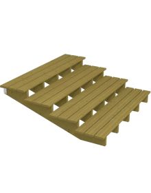 Plus Terrassetrappe 4 trin (trindybde 39 cm) - 180 cm