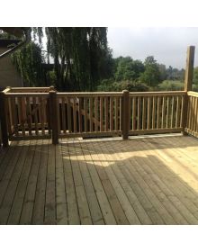 28x120 mm Trykimpr. Terrassebrædder glat/glat 300 cm 
